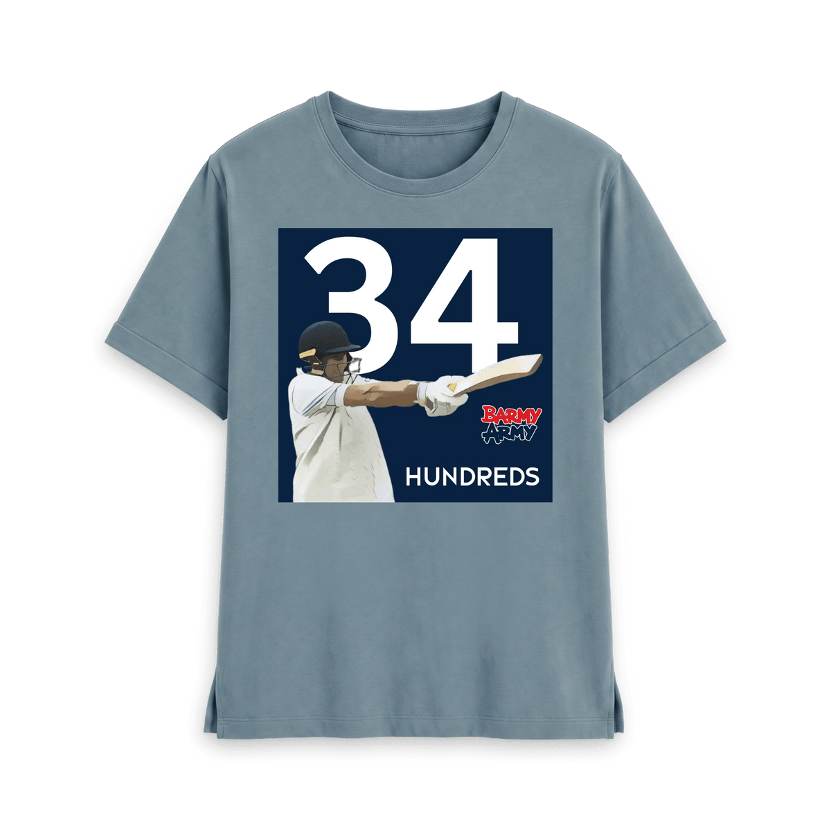 Stone Blue Printed T-shirt Front