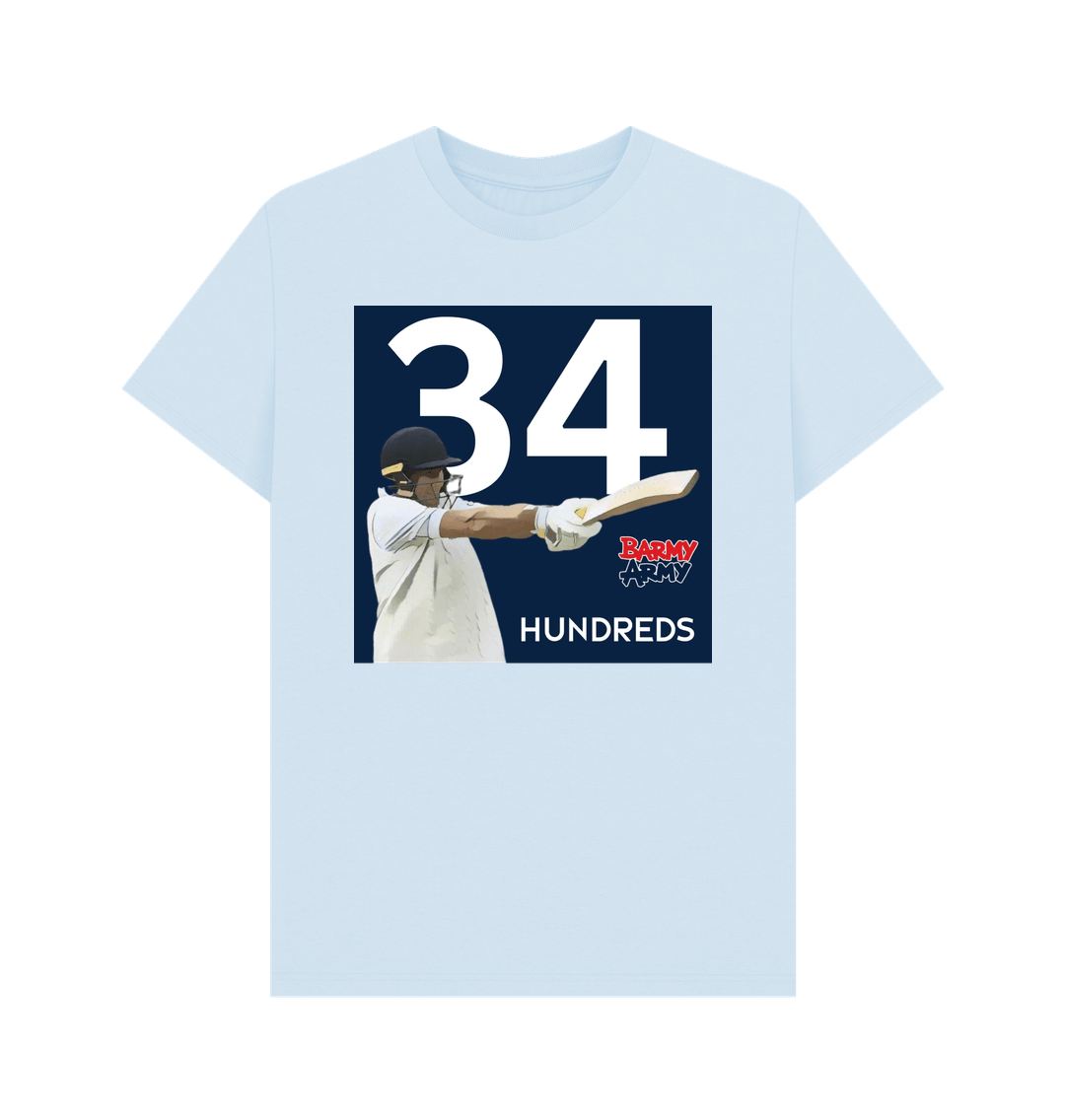 Sky Blue Barmy Army ROOT 34 Hundreds Tee - Men's