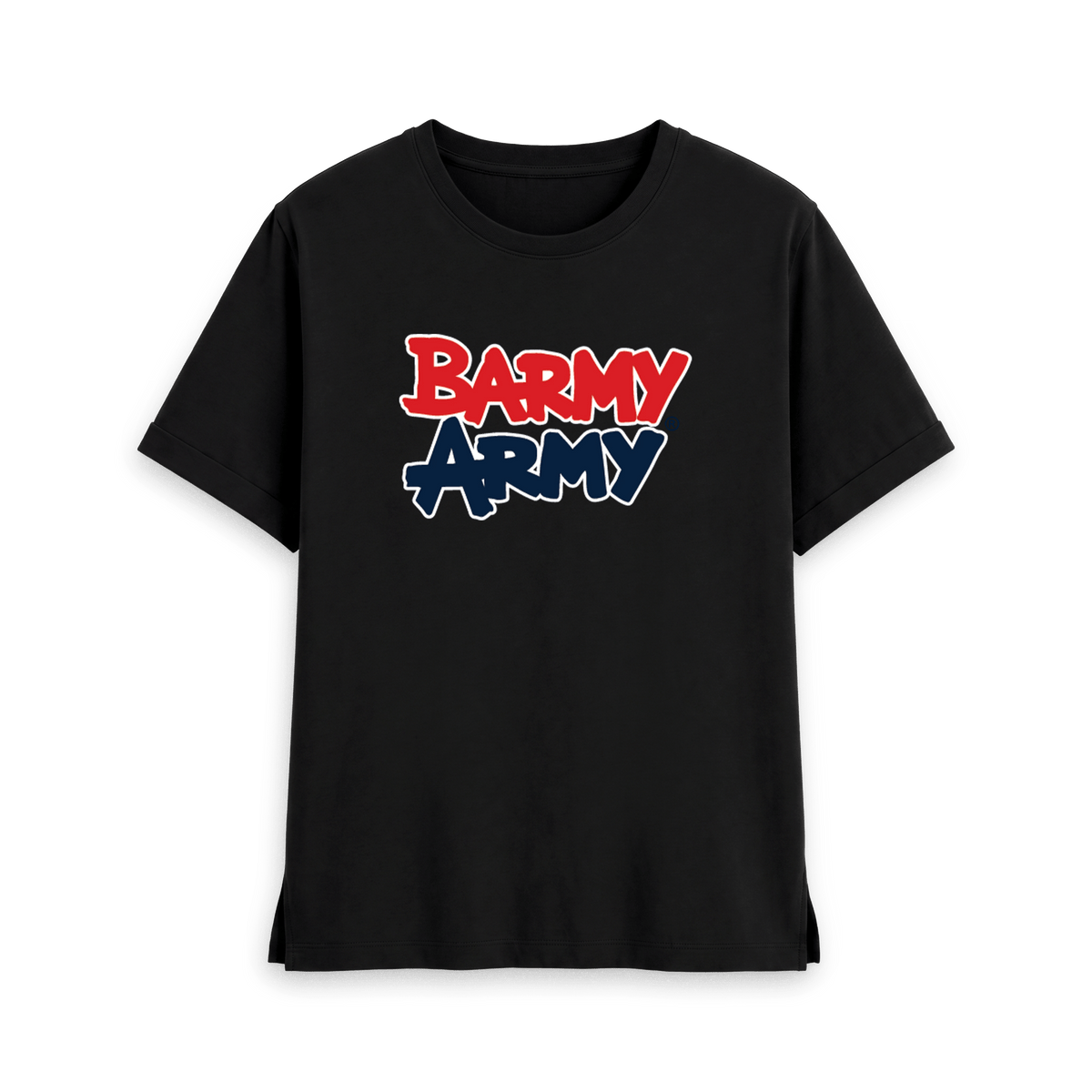 Black Printed T-shirt Front