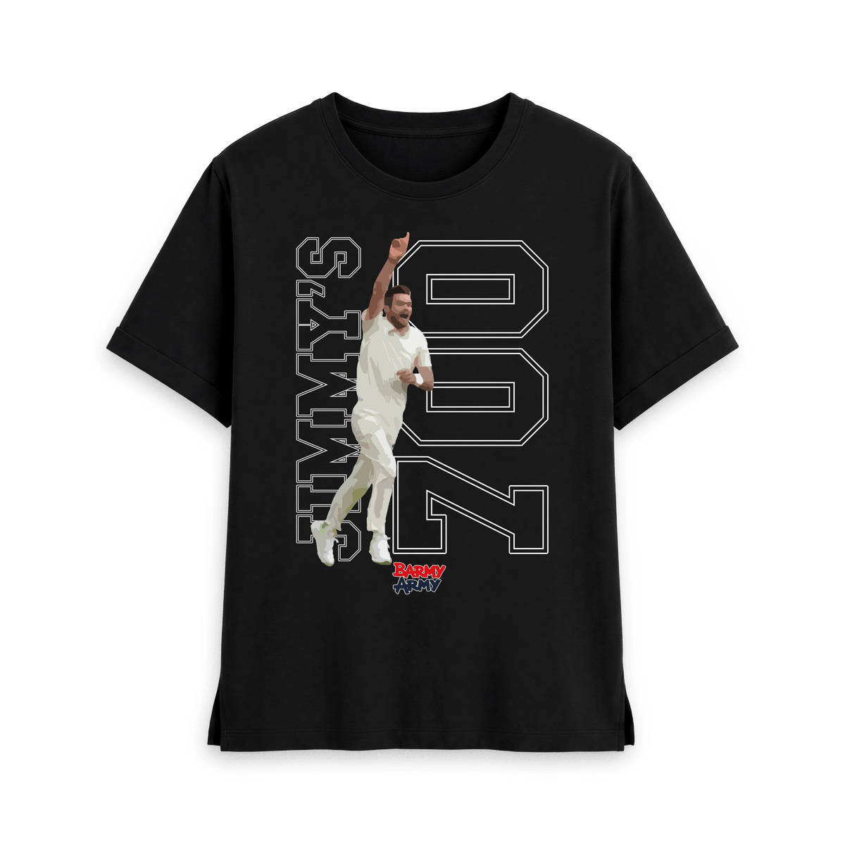 Black Printed T-shirt Front