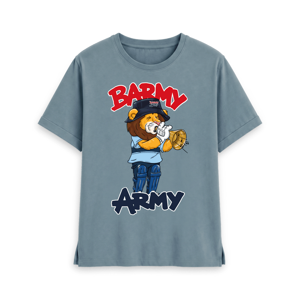 Stone Blue Printed T-shirt Front