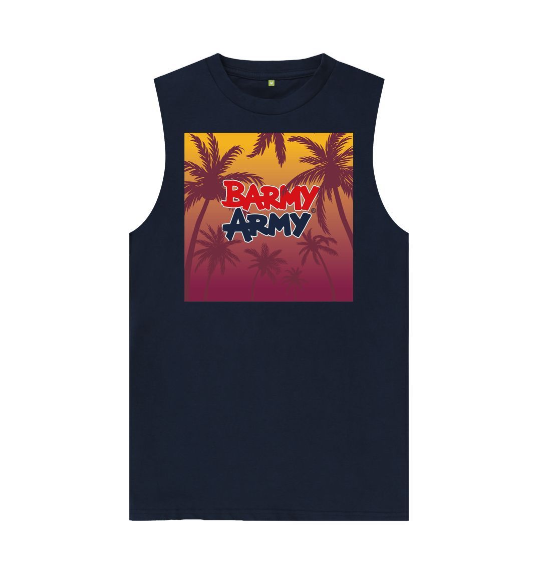 Navy Blue Barmy Army WI Palm Tree Vest - Men