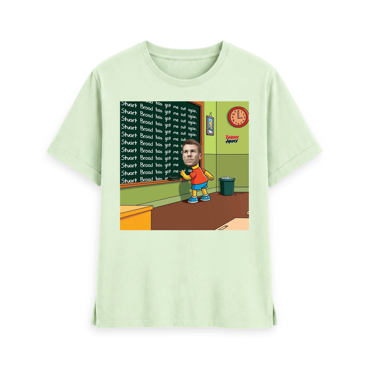 Pastel Green Printed T-shirt Front