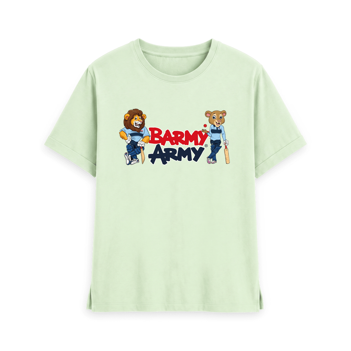 Pastel Green Printed T-shirt Front