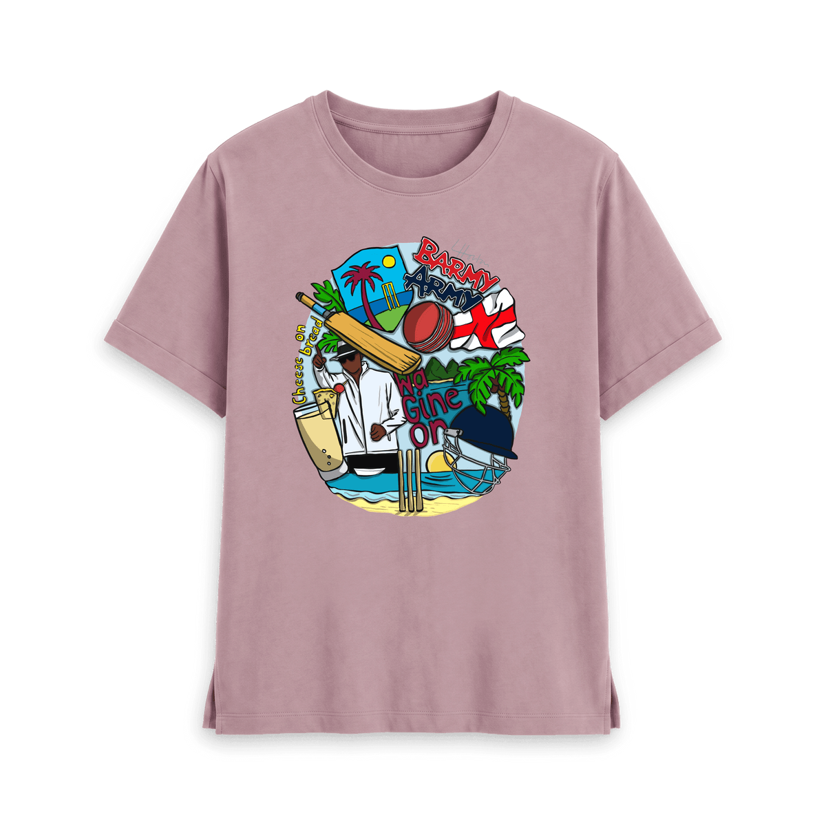Mauve Printed T-shirt Front