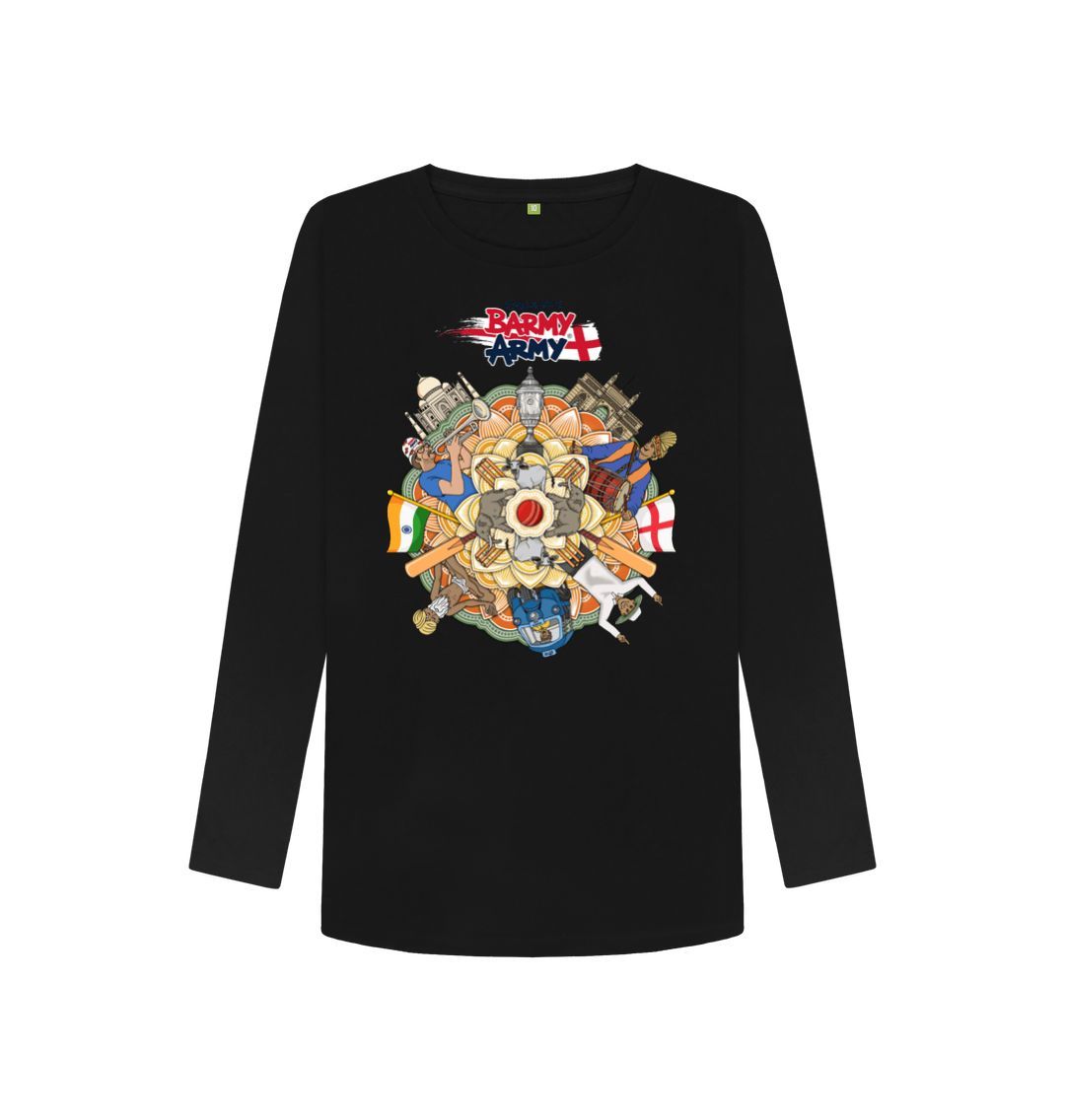 Black Barmy Army India Tour Long Sleeve Tee - Ladies