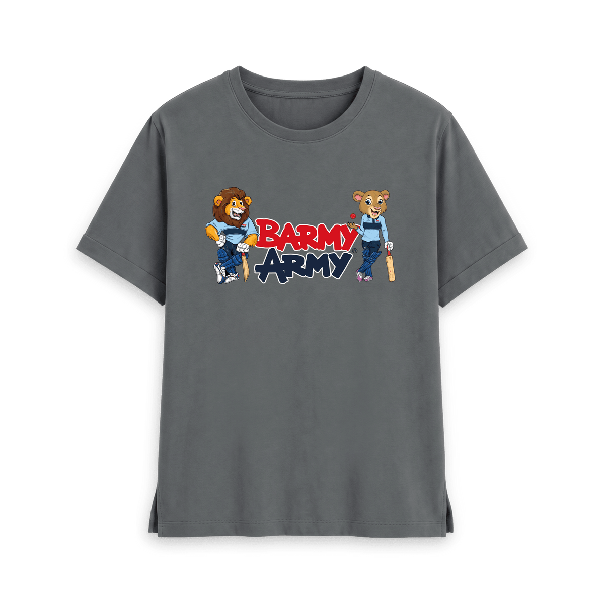 Slate Grey Printed T-shirt Front