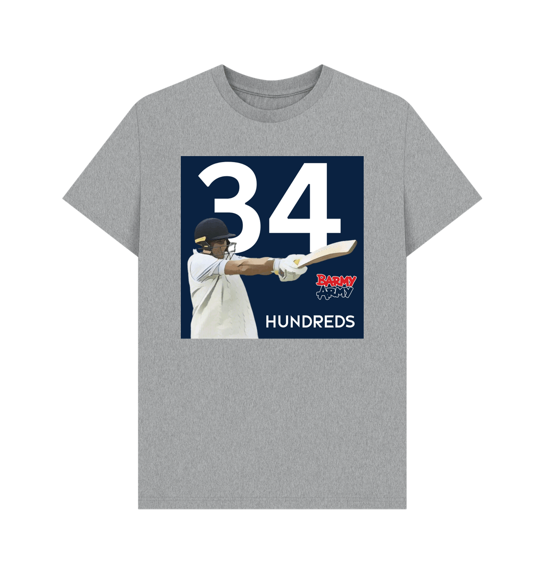 Athletic Grey Barmy Army ROOT 34 Hundreds Tee - Men's
