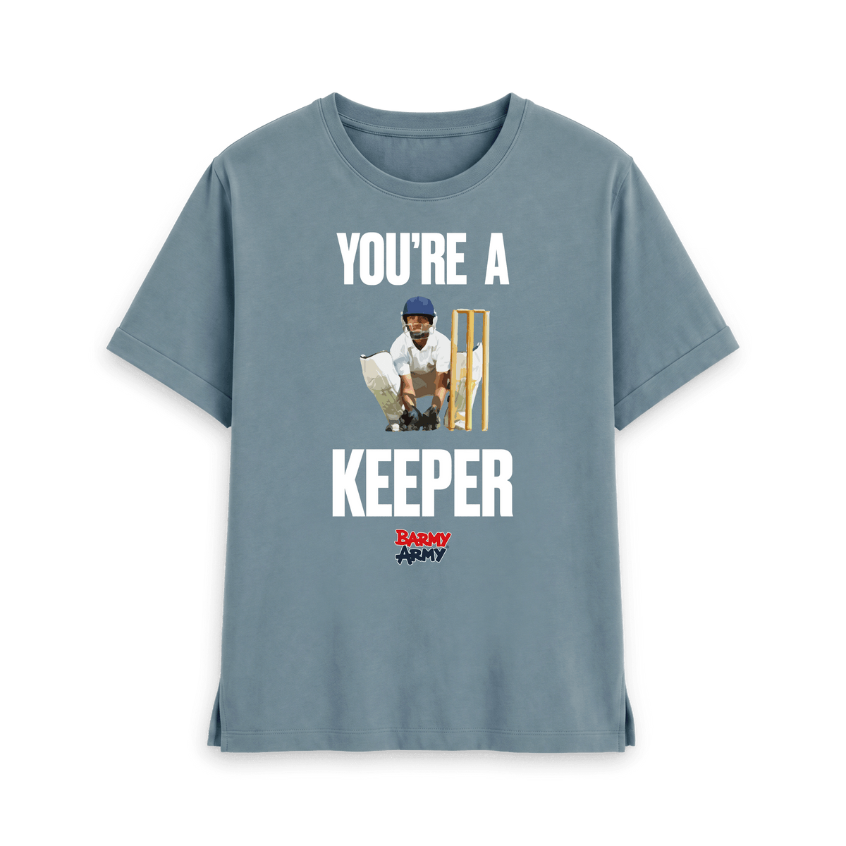 Stone Blue Printed T-shirt Front