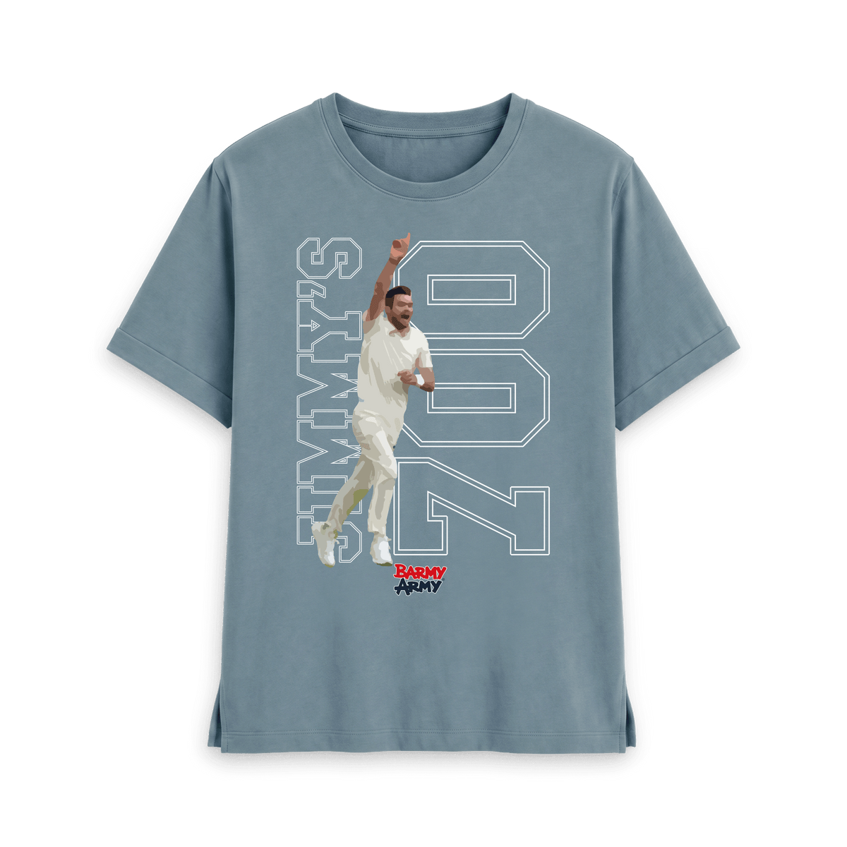 Stone Blue Printed T-shirt Front