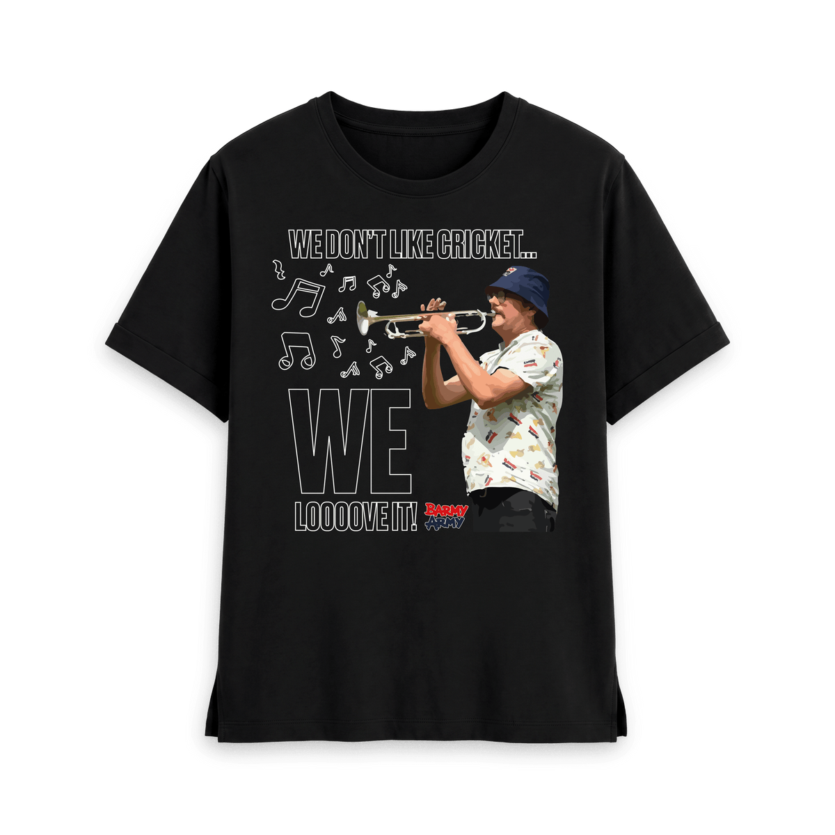 Black Printed T-shirt Front