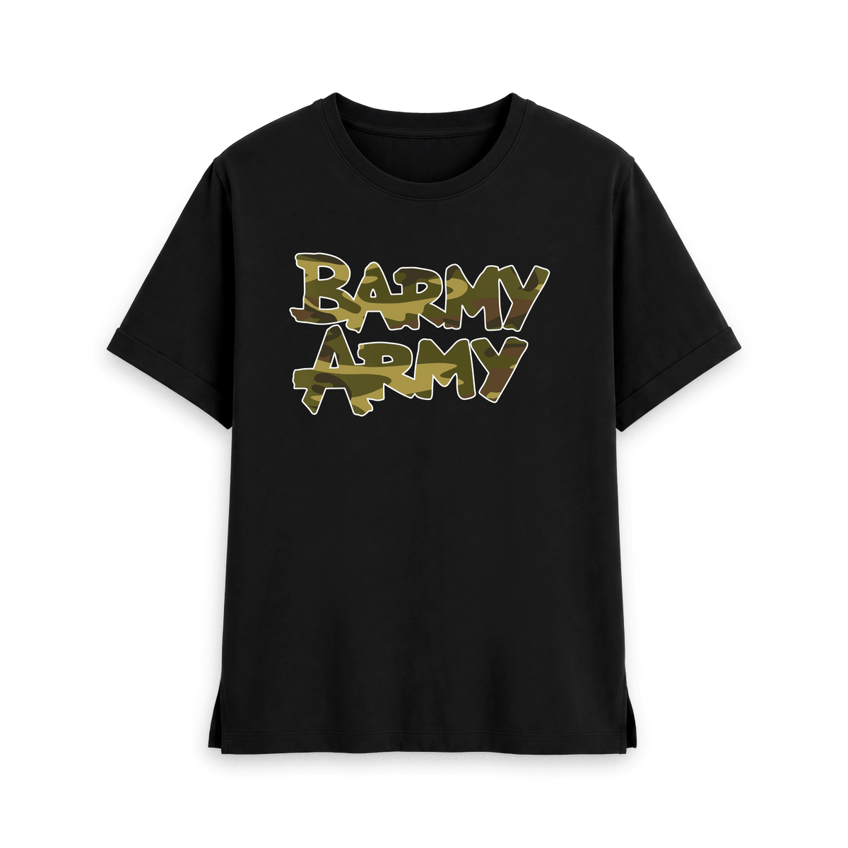 Black Printed T-shirt Front
