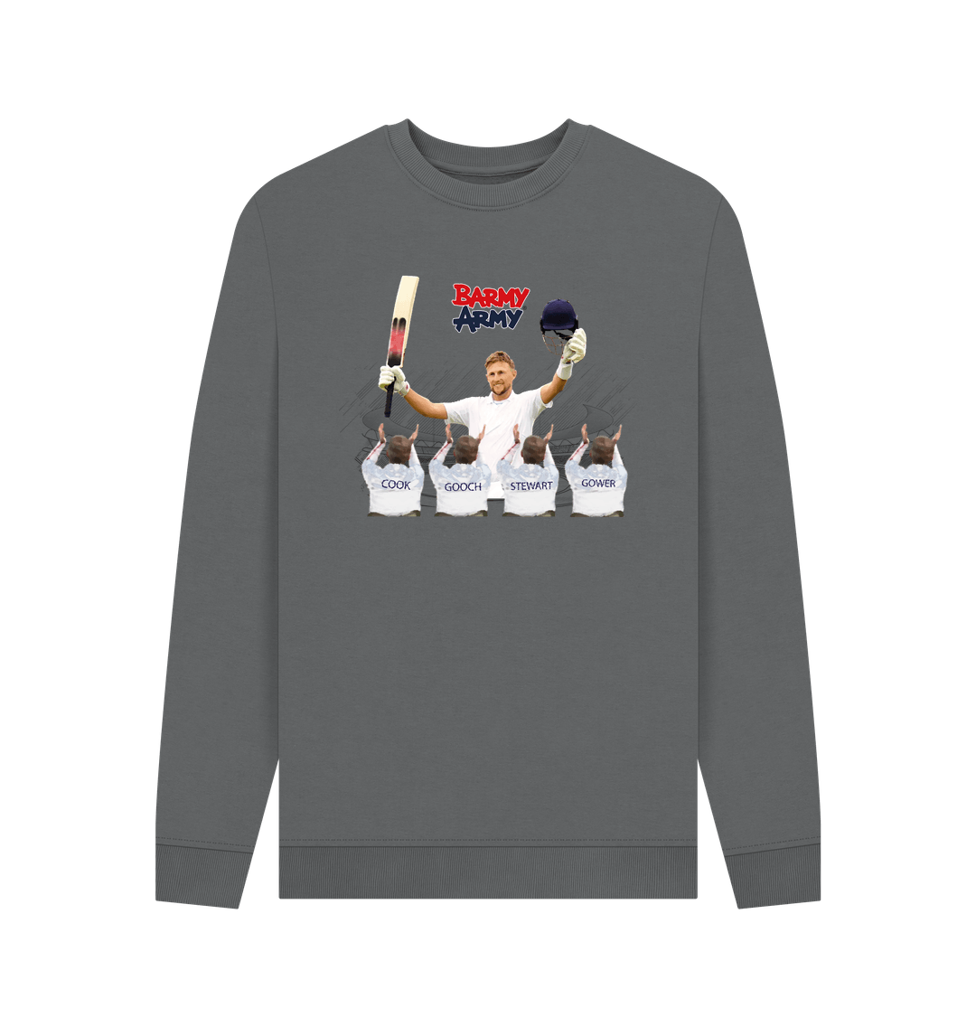 Slate Grey Printed Sweater Front