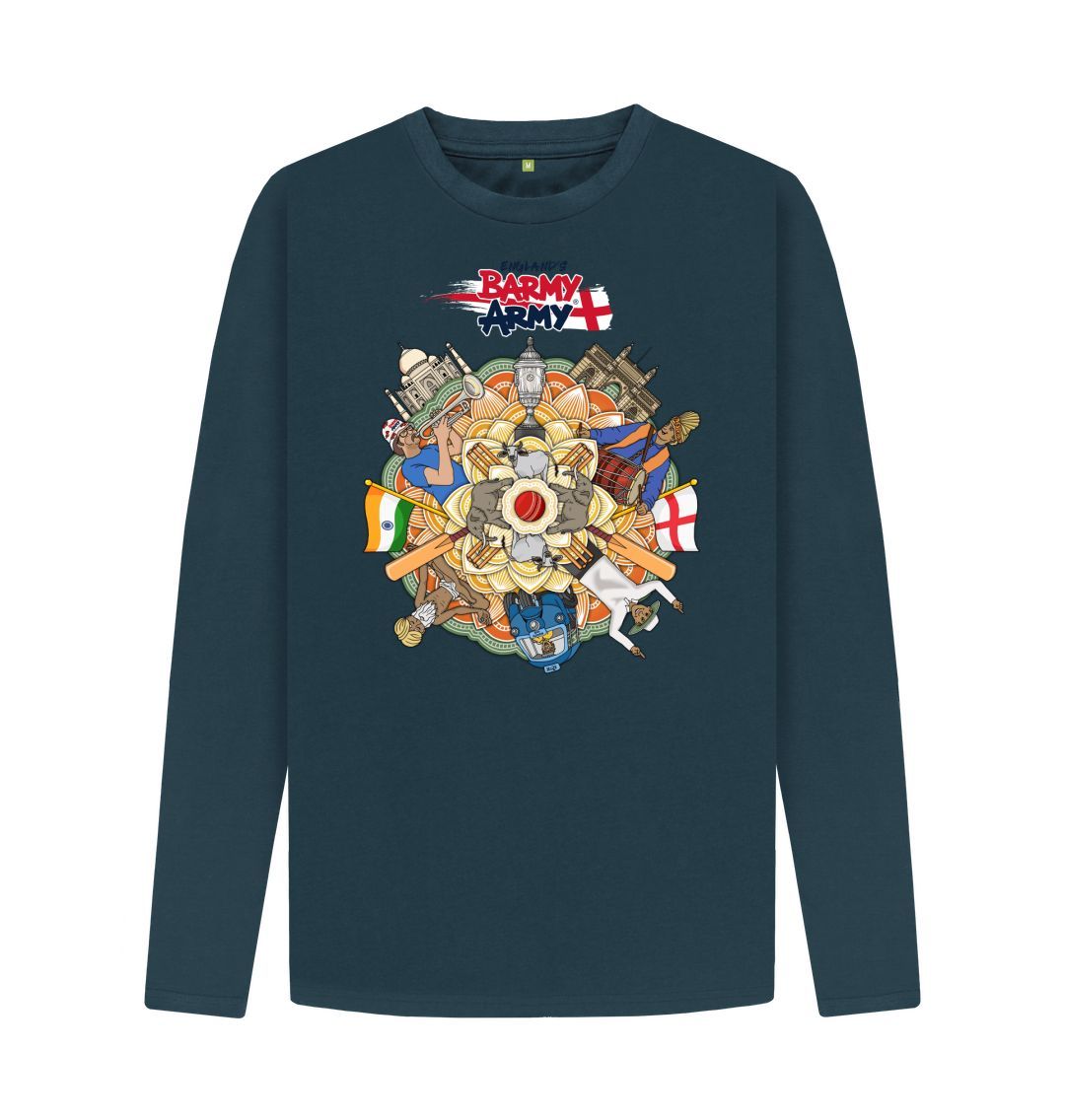 Denim Blue Barmy Army India Tour Long Sleeve Tee - Men's