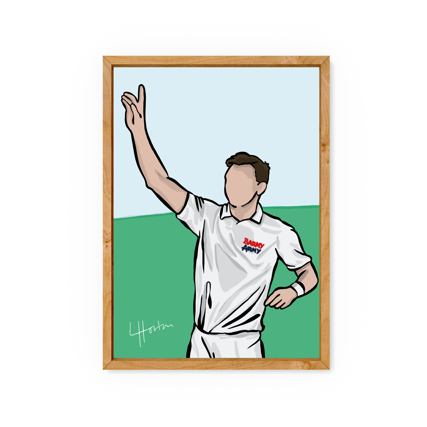 Barmy Army x Luke Horton Jimmy Anderson Print