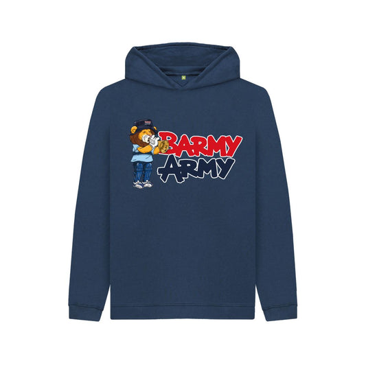 Navy Blue Barmy Army Trumpet Mascot Hoddy - Juniors