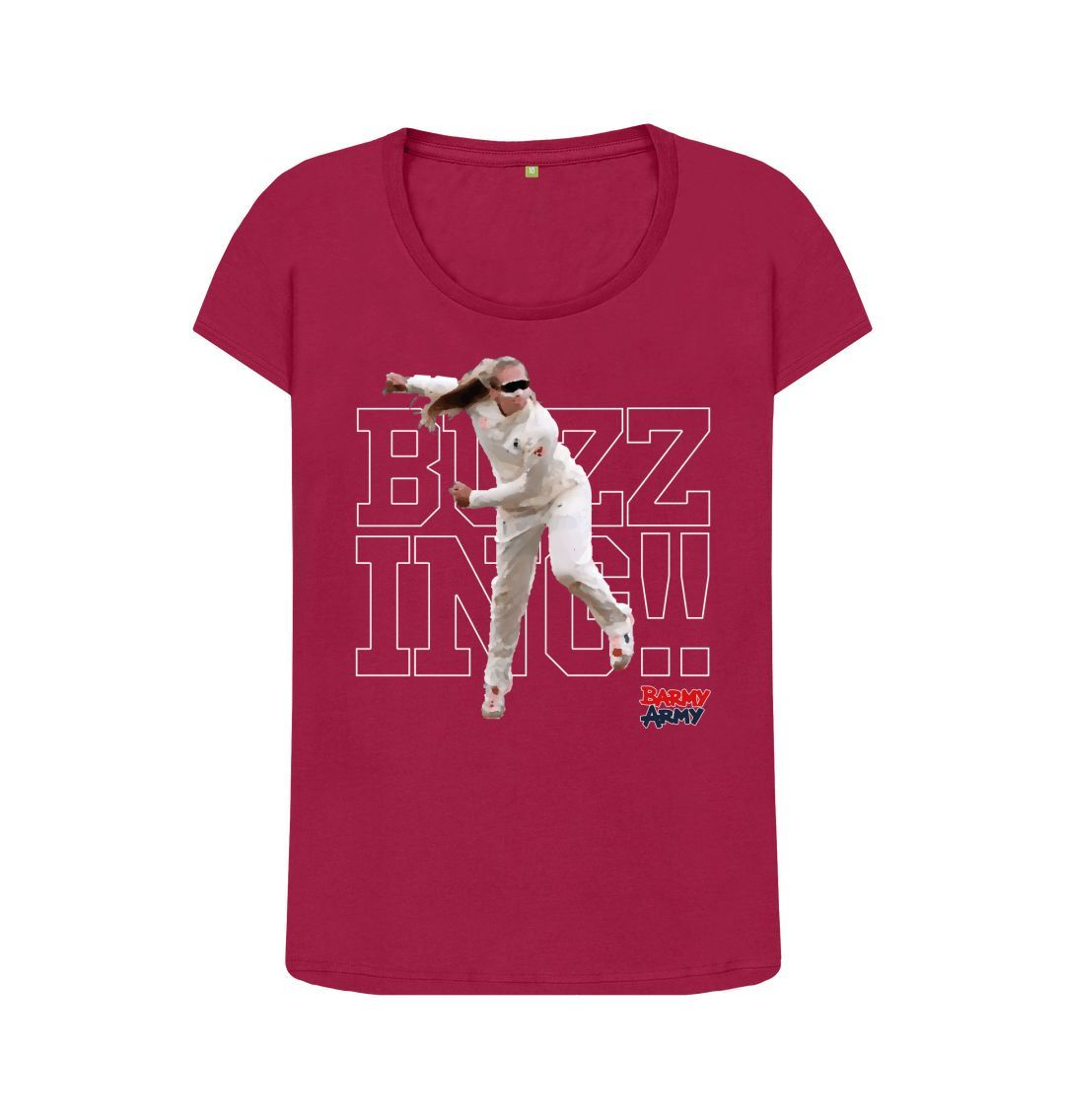 Cherry Barmy Army Buzzing Scoop Neck Ladies Tee