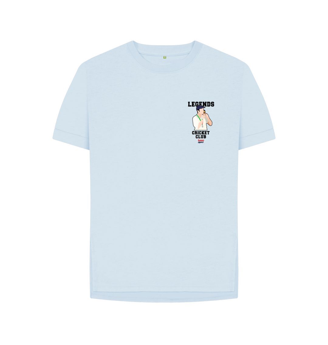 Sky Blue Barmy Army Legends Cricket Club Ladies Tee - Vaughan