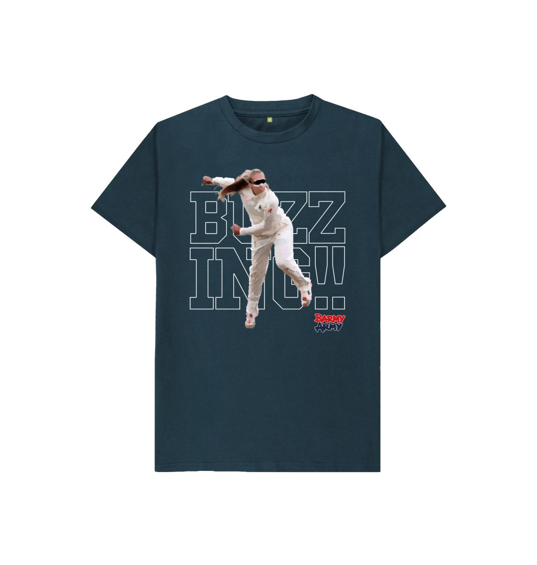 Denim Blue Barmy Army Buzzing Kids Tee