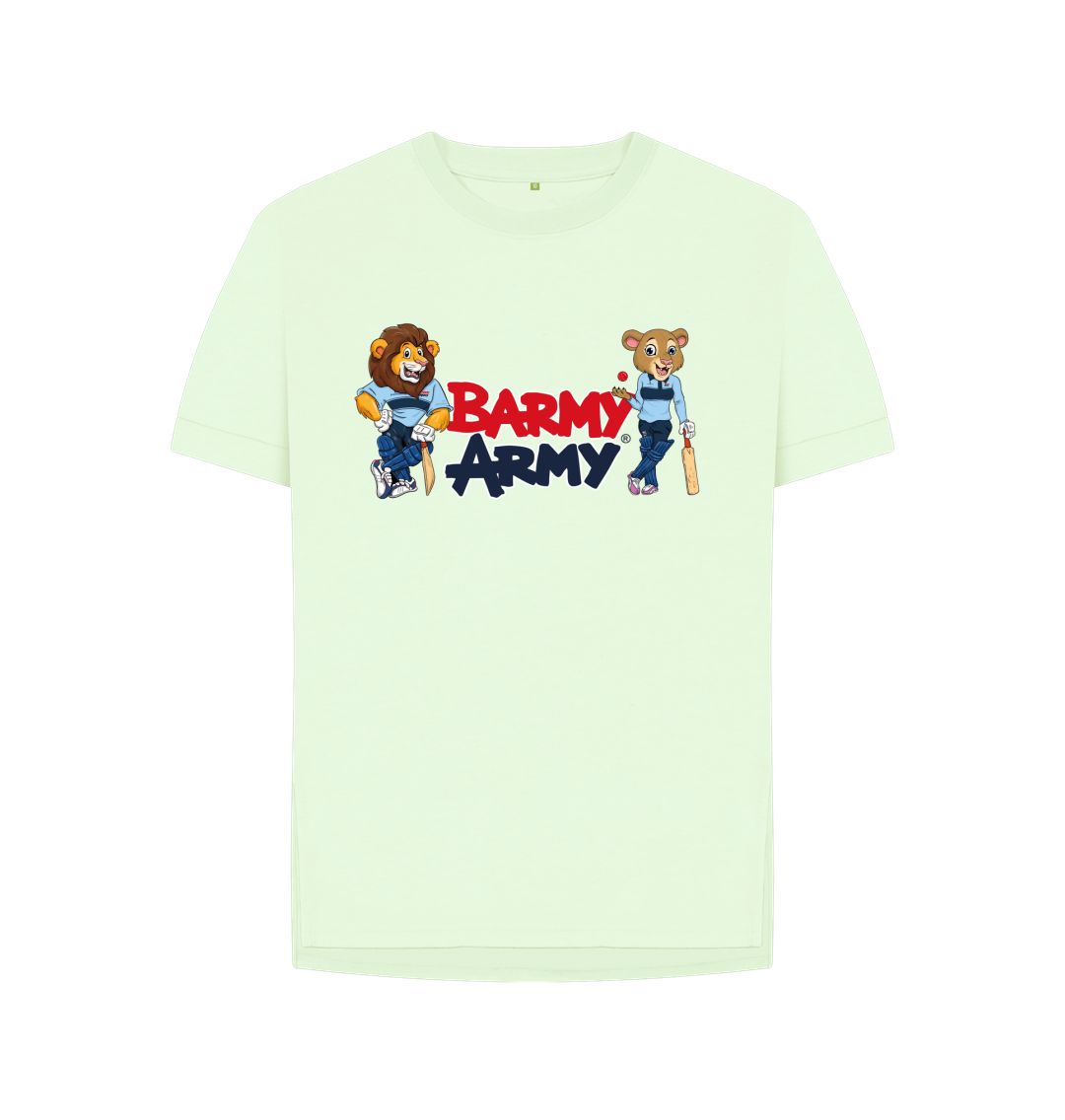 Pastel Green Barmy Army Mascots Tee - Ladies