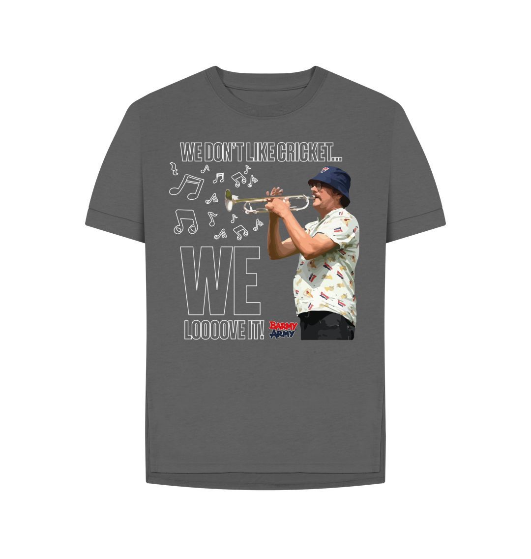 Slate Grey Barmy Army WI Trumpet Relaxed Fit Tee - Ladies